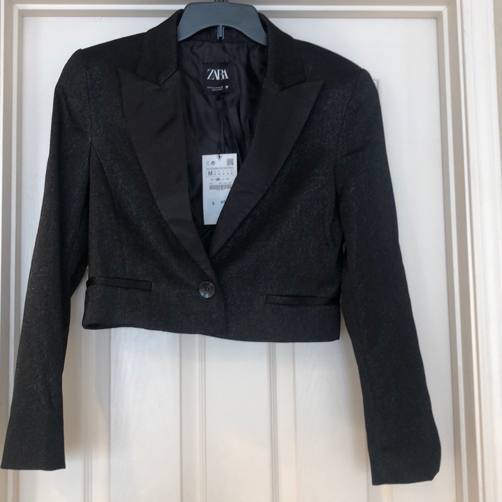 Cropped Sparkly Blazer